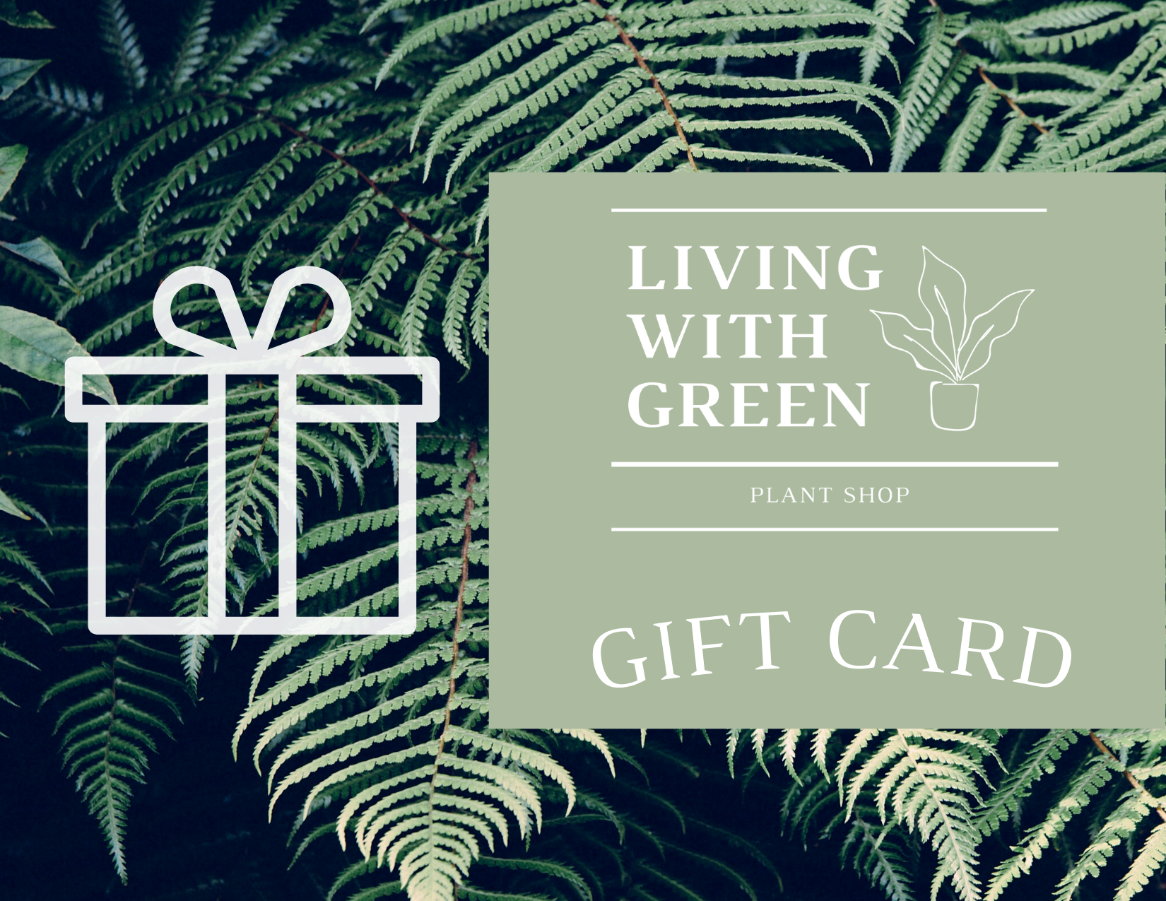 house plant gift card Digital Gift Card – Living with Green