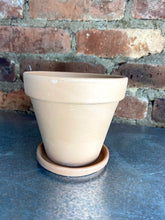 Load image into Gallery viewer, Antique Terracotta Pot + Saucer 4.5&quot;
