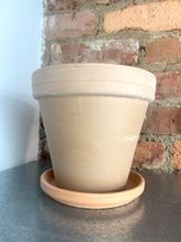 Load image into Gallery viewer, Antique Terracotta Pot + Saucer 6&quot;
