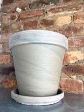 Load image into Gallery viewer, Basalt Terracotta Pot + Saucer 8.5&quot;

